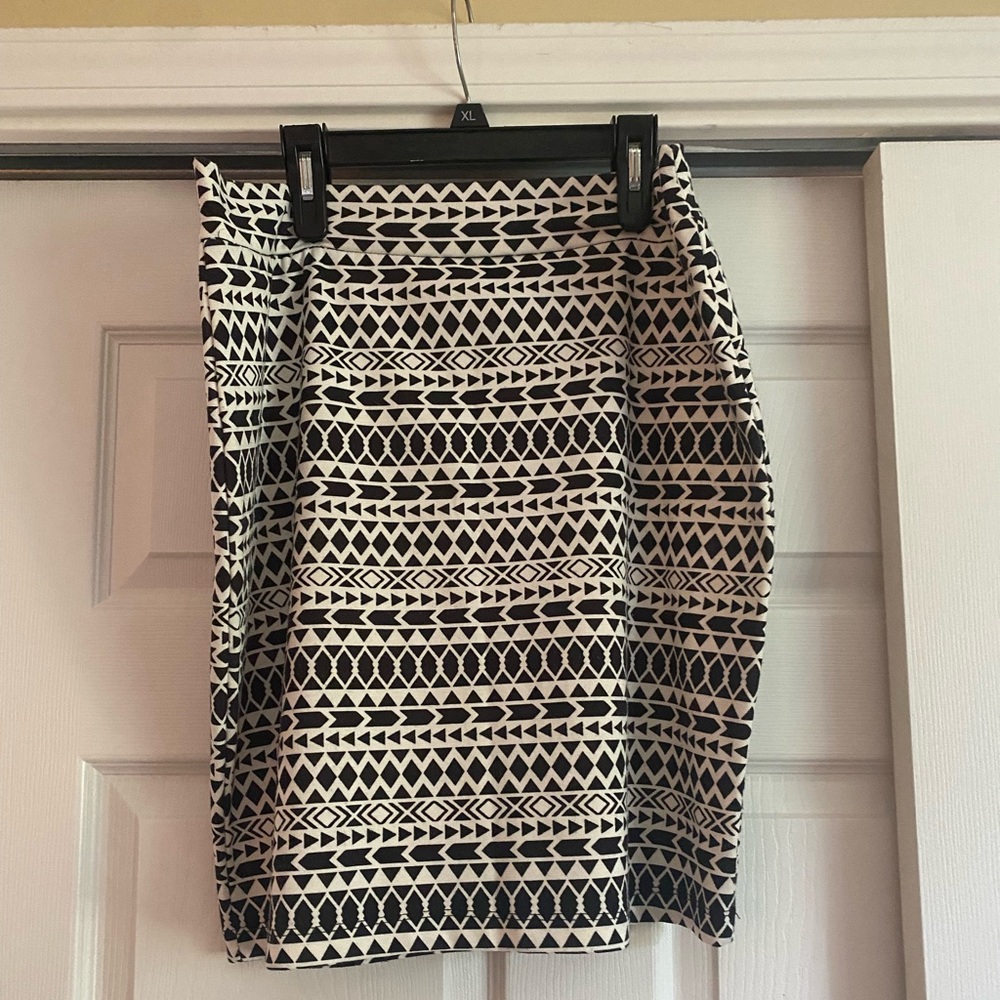 Black and white skirt! Tribal type design